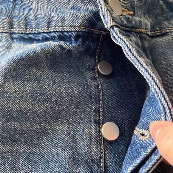 NWOT AFRM | Distressed button fly Plus size Jean Size 35 - Picture 4 of 8